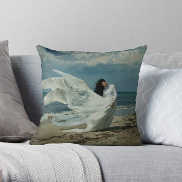 There, where swans land Throw Pillow