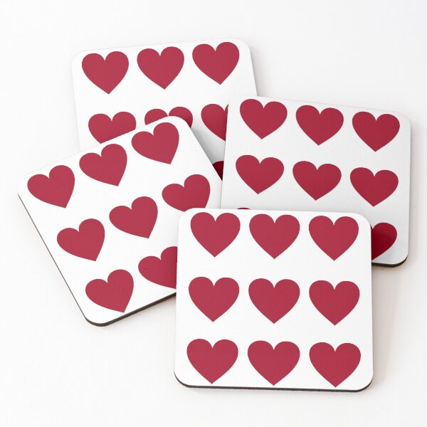 Item preview, 9 dark red hearts for Valentines day designed and sold by MickeyEdwards.