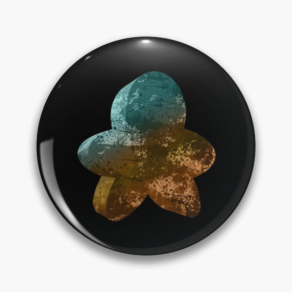 Item preview, Painted Meeple (Favorite Player Color • Paint Brush Paint Splatter Look • Teal Green Brown) designed and sold by SassyClassyMe.
