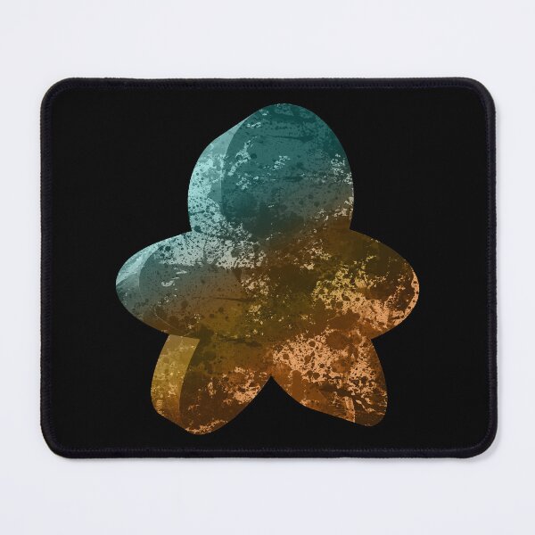 Item preview, Painted Meeple (Favorite Player Color • Paint Brush Paint Splatter Look • Teal Green Brown) designed and sold by SassyClassyMe.