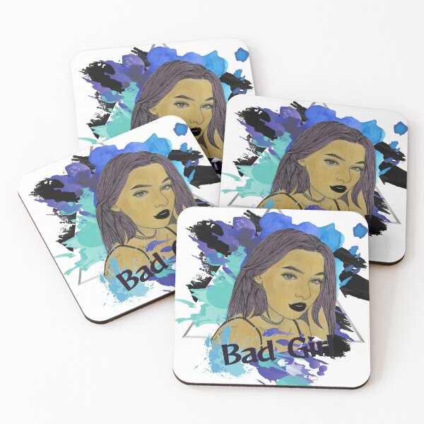 Item preview, bad girl on watercolor background designed and sold by ChanJrStore.