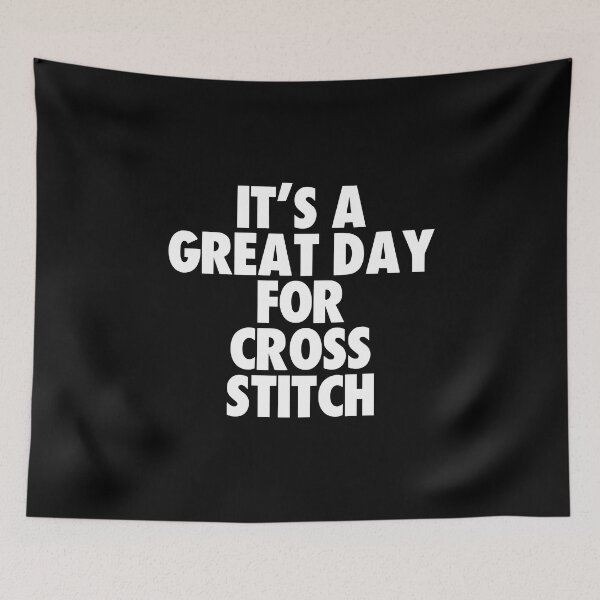 Item preview, It's a Great Day For Cross Stitch designed and sold by kindxinn.