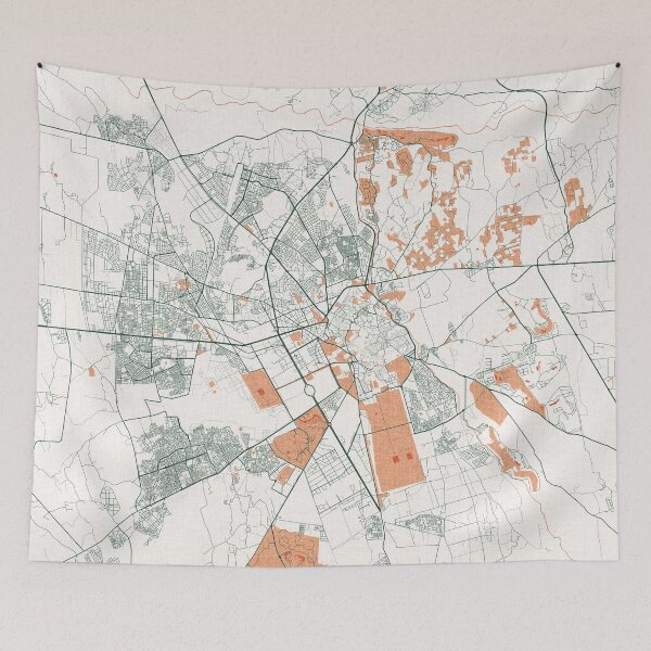 Item preview, Marrakesh City Map of Morocco - Bohemian designed and sold by deMAP.