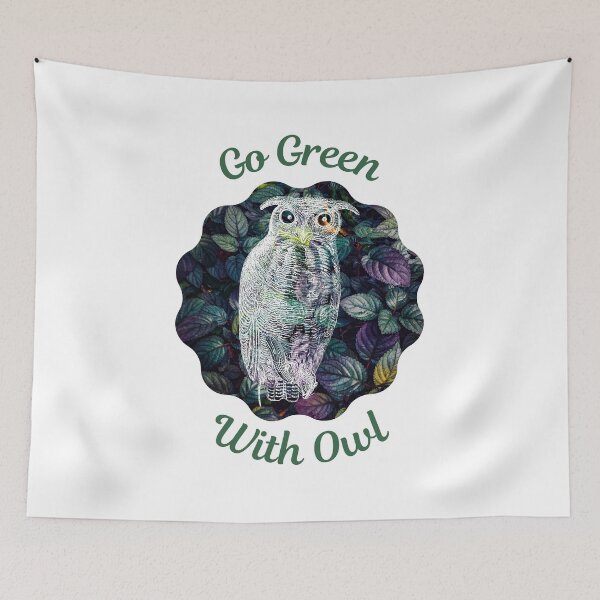 Item preview, Go Green With Owl designed and sold by kucingmaikan.