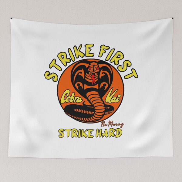 Item preview, cobra kai white strike first strike hard no mercy designed and sold by Reang.