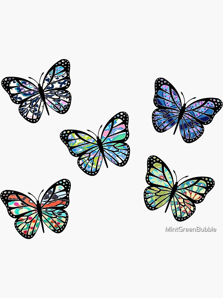 Blue Butterfly by littlemandyart  Blue butterfly, Butterfly printable,  Aesthetic stickers