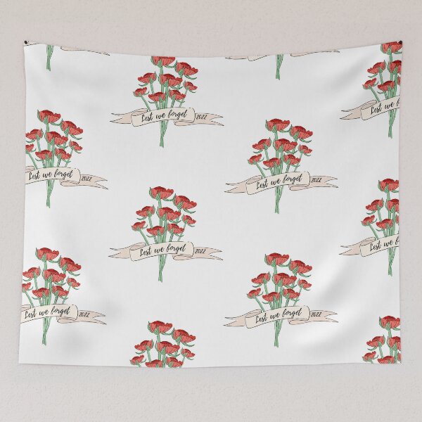 Item preview, Remembrance and Armistice day poppy flower - 2022 - Last we forget designed and sold by My-Queens-Store.