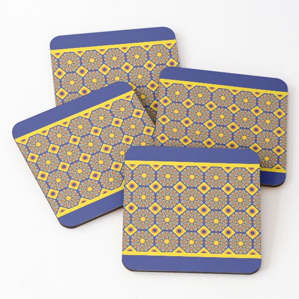 Item preview, Moroccan Tile Pattern Yellow and Blue designed and sold by Anna Lemos.