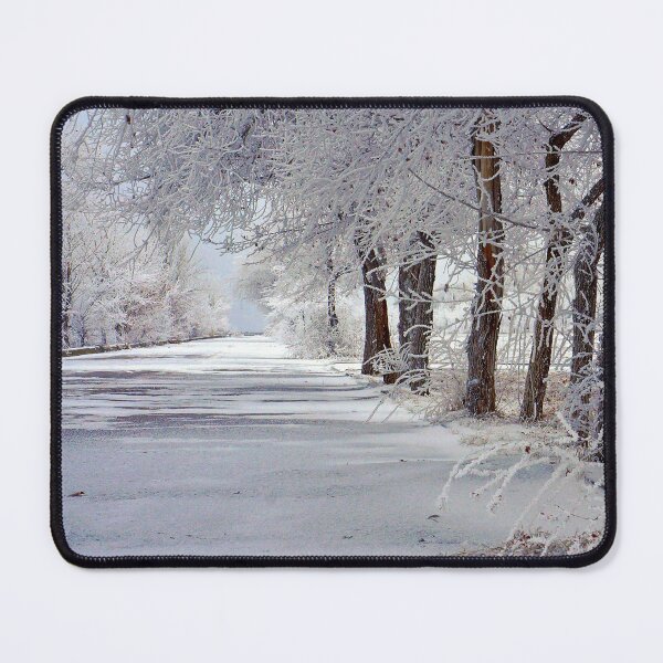 Item preview, Winter alley under sunny hoarfrost. designed and sold by Mikhail12358.