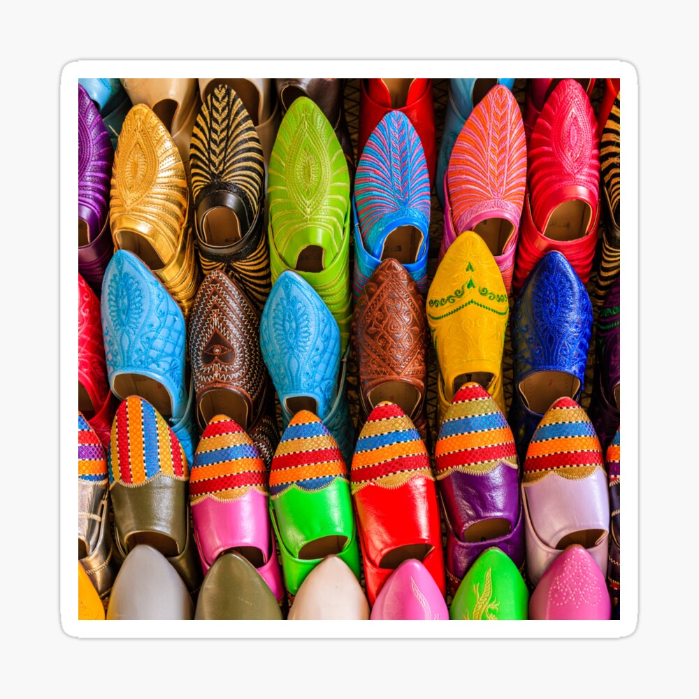 nægte En begivenhed Invitere Colorful Moroccan slippers From Marrakech" Photographic Print for Sale by  PointNature | Redbubble