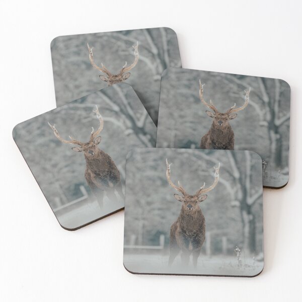 Item preview, Fluffy deer in snowy meadow designed and sold by Raureif.