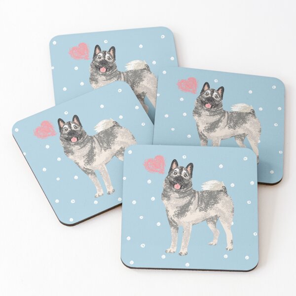 Item preview, Love Norwegian Elkhound Dog - Baby Blue designed and sold by Lulupainting.