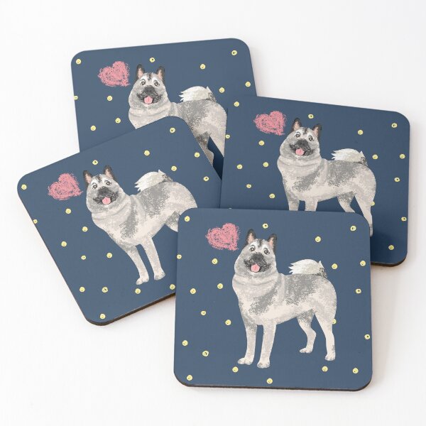Item preview, Love Norwegian Elkhound Dog  designed and sold by Lulupainting.
