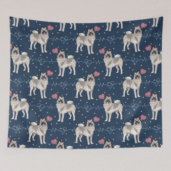 Item preview, Love Norwegian Elkhound Dog  designed and sold by Lulupainting.