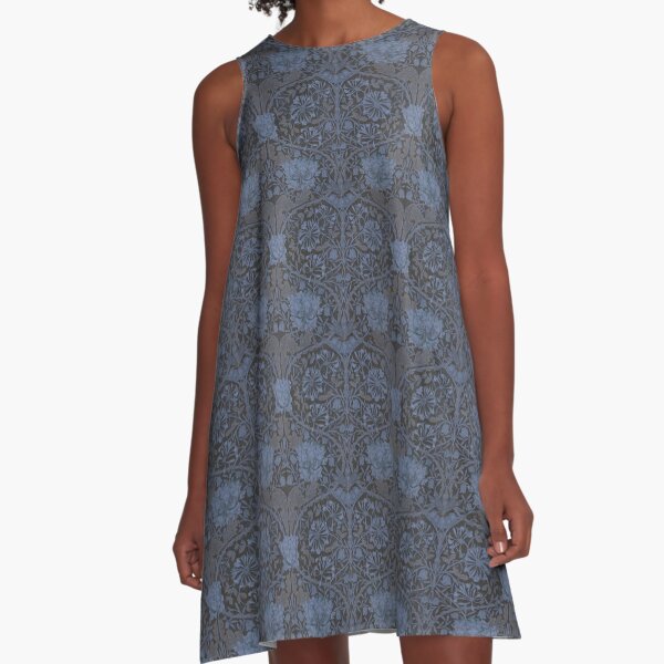 Vista previa del artículo con la obra «William Morris Madreselva y Tulipán 1876 Gris Azul», diseñado y vendido por niokvadrat.