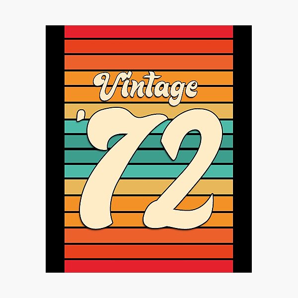 Item preview, Retro Sunset Vintage '72 Big 50th Birthday designed and sold by PeachesMommy.