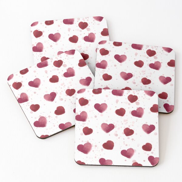 Item preview, watercolor hearts designed and sold by Sofia Lopes.