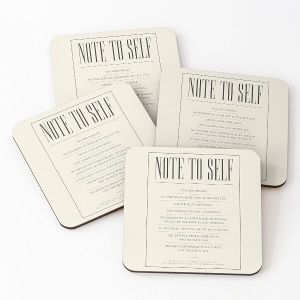 Item preview, Note To Self Women Inspirational Self Affirmation Quotes designed and sold by SuccessHunters.