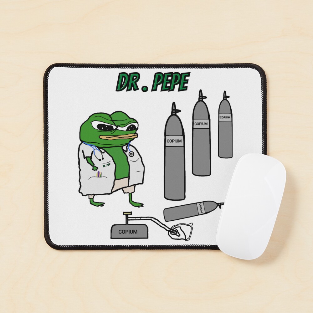 "Doctor Pepe or Dr. Pepega with Copium" Mouse Pad for Sale by NiceLabs