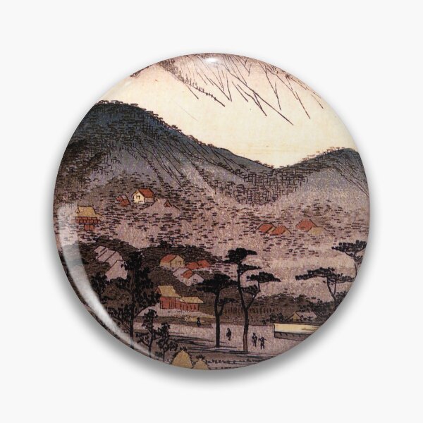 Item preview, Evening view of a temple in the hills, Hiroshige designed and sold by Geraldo Garcia.