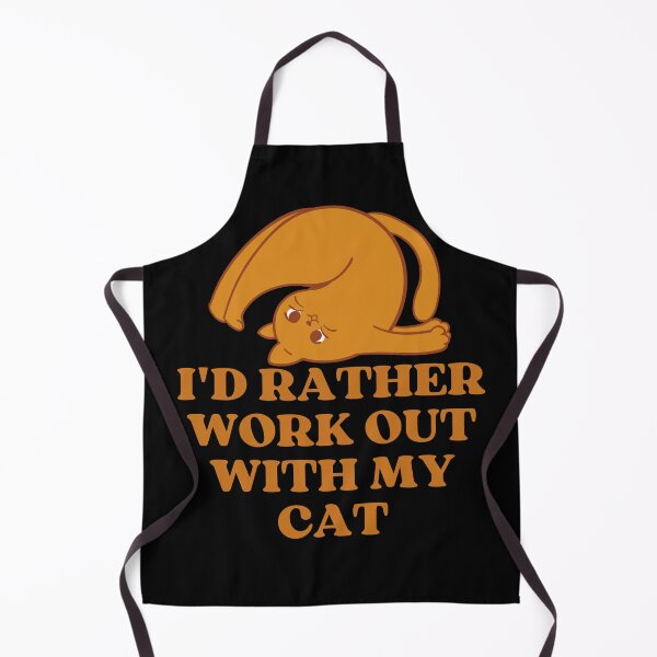 Item preview, ID RATHER WORK OUT WITH MY CAT - Funny Cat Pictures with Captions and Cat Sayings designed and sold by FunnyCatsFam.