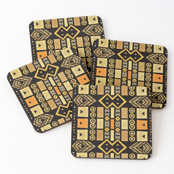 Item preview, Earth Colours Modern African Boho Mudcloth Style Check Patterns designed and sold by Tony Cisse.