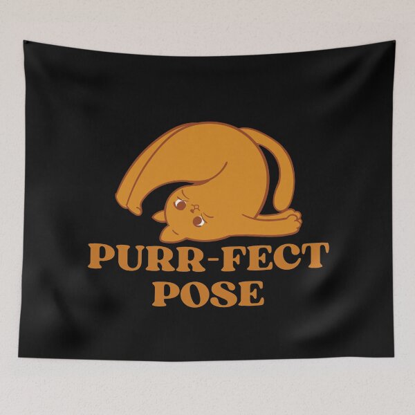 Item preview, PURR-FECT POSE - Funny Cat Pictures with Captions and Cat Sayings designed and sold by FunnyCatsFam.