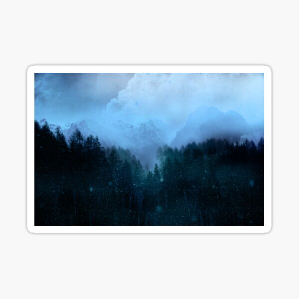 Snowy Mountains Sticker
