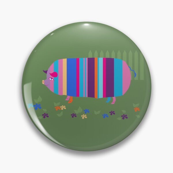 Item preview, Cute Striped Pig Vintage 1970's designed and sold by Anna Lemos.