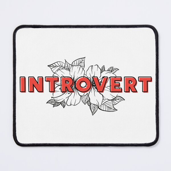 Item preview, Introvert red floral designed and sold by wordsup.