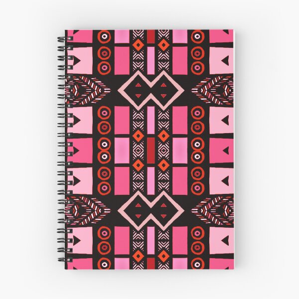 Item preview, Pink Modern African Print Boho Mudcloth Style Check Patterns designed and sold by Tony Cisse.