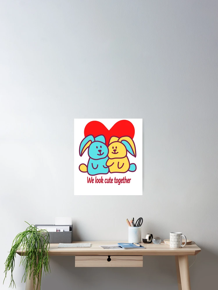 Thumbnail 2 of 3, Poster, Cute Rabbits designed and sold by Spectra12.
