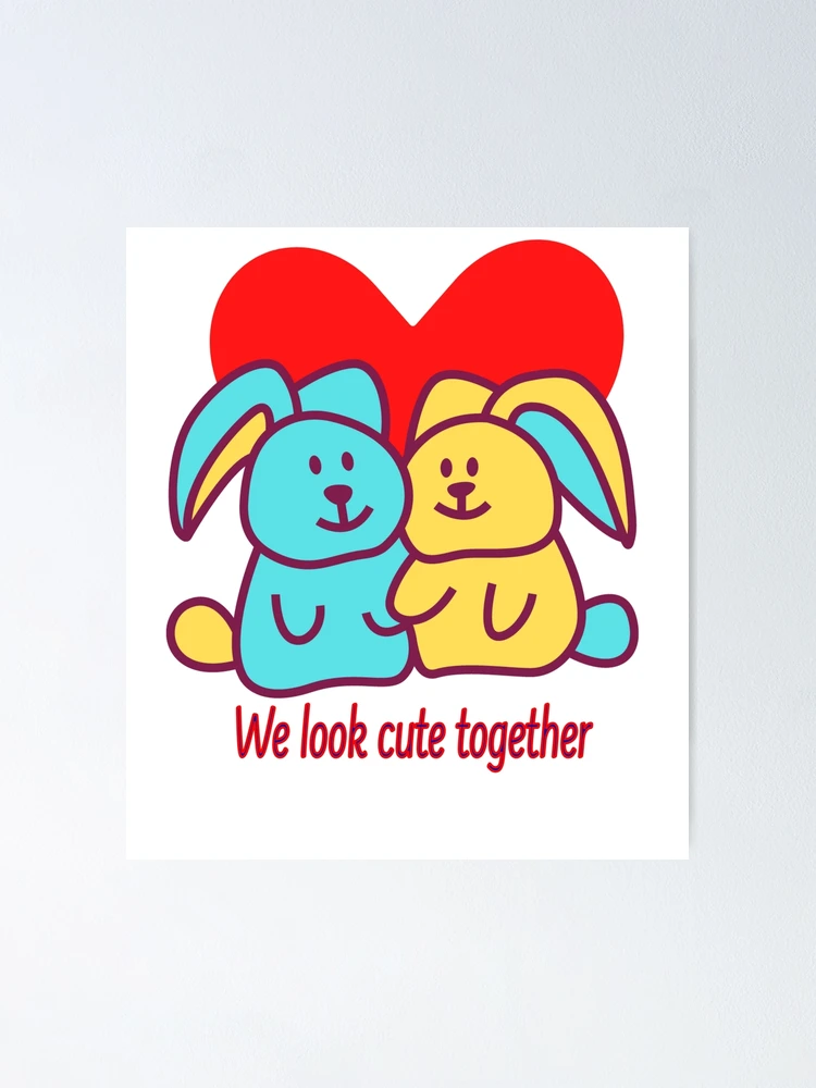Thumbnail 1 of 3, Poster, Cute Rabbits designed and sold by Spectra12.