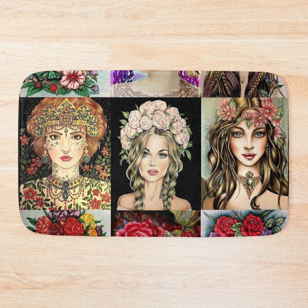 Item preview, FLAPPER COLLAGE : Vintage Flower and Jewelry Print designed and sold by posterbobs.