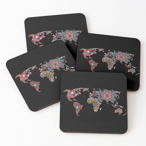 Item preview, World map mandalas designed and sold by OtterFactory.