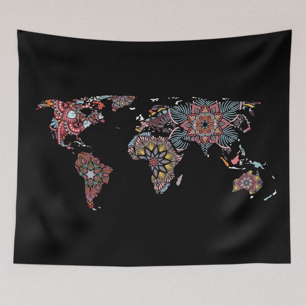 Item preview, World map mandalas designed and sold by OtterFactory.