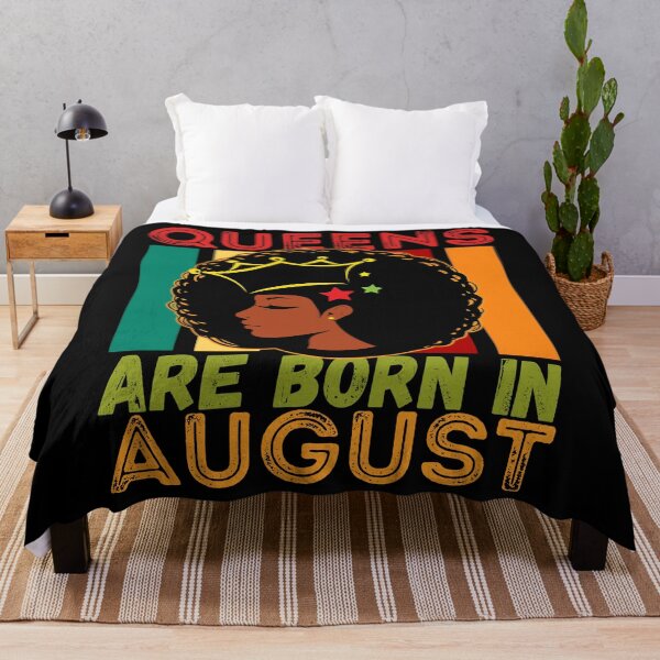 Item preview, Vintage Afro Woman- Queens Are Born In August Birthday Design designed and sold by Designs By YL.