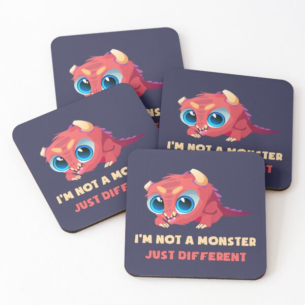 Item preview, I'm not a monster, just different, funny cute monster Lovers, Awesome gift for your friends and family designed and sold by abdelhak2005.