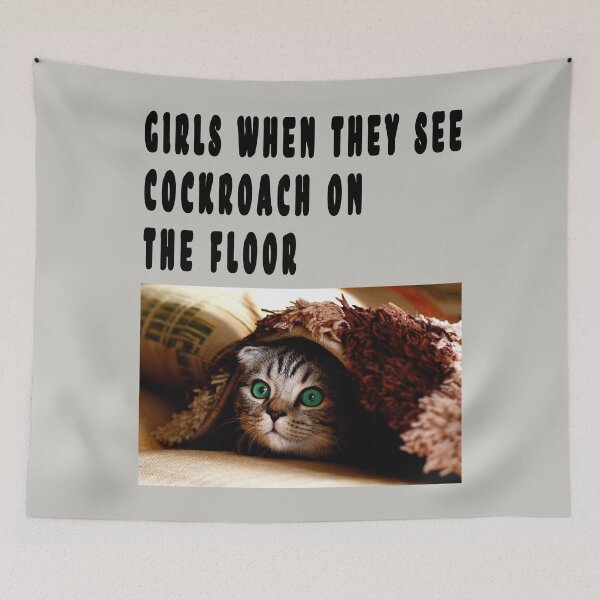 Item preview, GIRLS WHEN THEY SEE COCKROACH ON THE FLOOR . designed and sold by GOLDFAMILYSHOP.