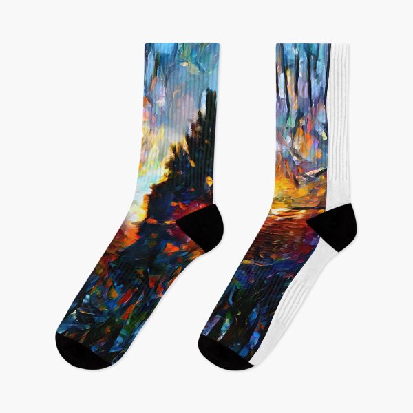 Item preview, AI Generated Style Transfer Art, Sunset Through Evergreen Stained Glass designed and sold by ACC .