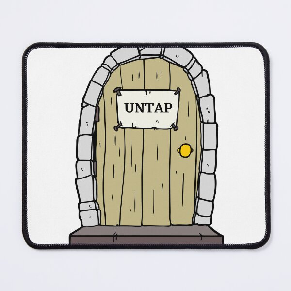 Item preview, MTG Dungeon Door with UNTAP designed and sold by PODTycoon.