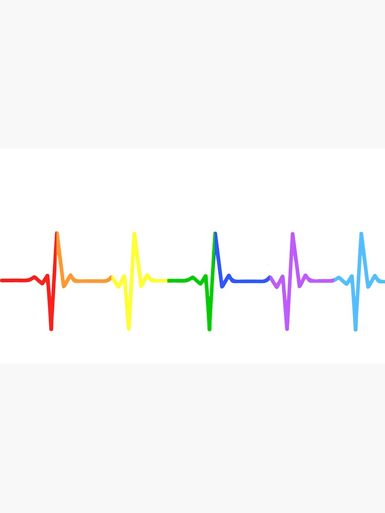 Rainbow Pulse Hearbeat LGBT by thingsandthings