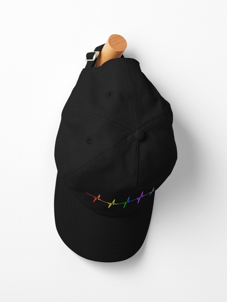 Alternate view of Rainbow Pulse Hearbeat LGBT Cap
