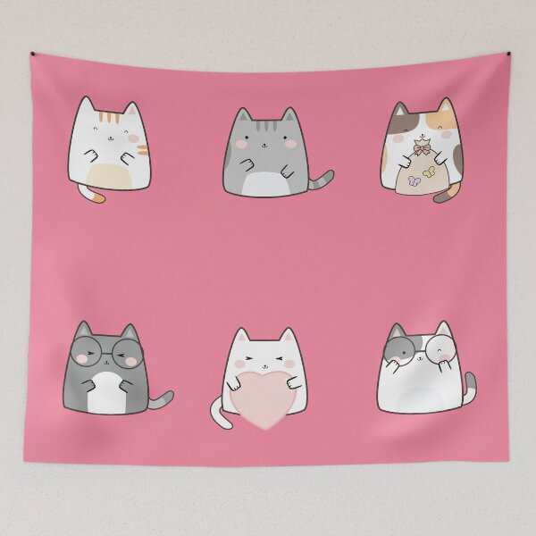 Item preview, adorable kawaii cats chubby pack cartoon designed and sold by Alec Buchan.
