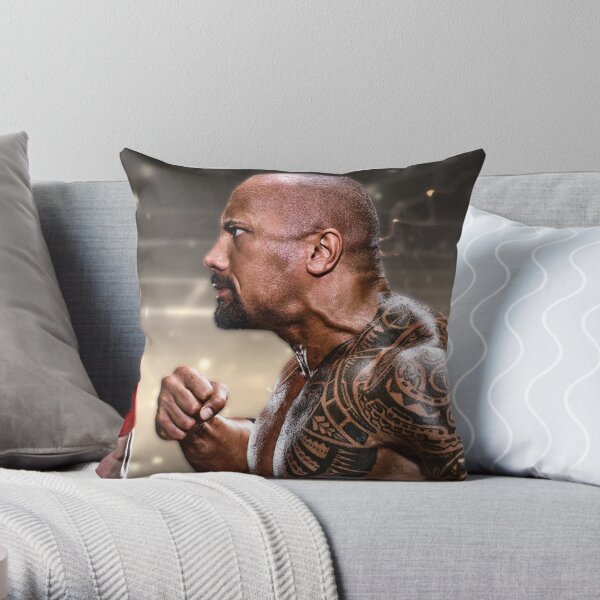 Dwayne Rock Johnson Pillow, Rock Dwayne Johnson Print