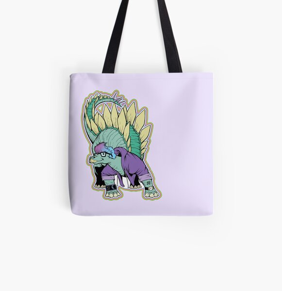 Peg the Lesbian Stegosaurus - LGBT Dinos! All Over Print Tote Bag