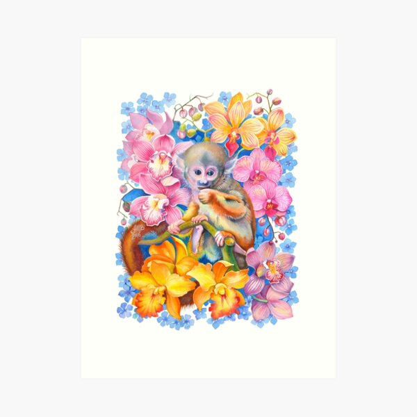 Year of the Monkey - Chinese Zodiac Watercolour Art Print