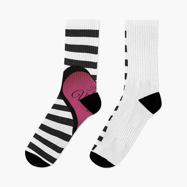 Item preview, Valentines day, happy valentine's day, heart black and white stripes designed and sold by MimmyG.