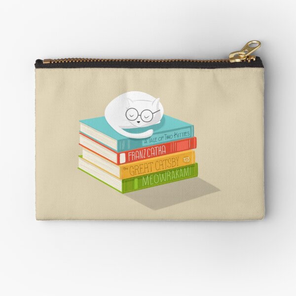 The Cat Loves Books Zipper Pouch