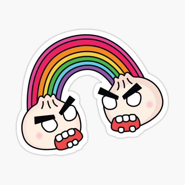 angry zombie dumplings Sticker